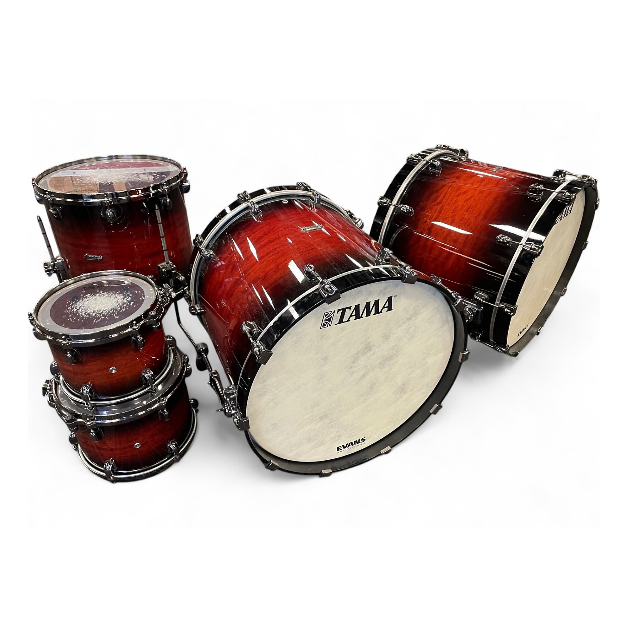 Used TAMA 5 Piece Starclassic Bubinga Double Bass Red Mahogany