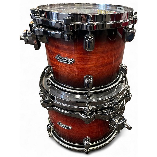 Used TAMA 5 Piece Starclassic Bubinga Double Bass Red Mahogany Burst Drum Kit