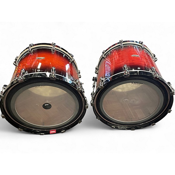 Used TAMA 5 Piece Starclassic Bubinga Double Bass Red Mahogany Burst Drum Kit
