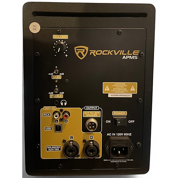 Used Rockville APM5 5.25" Powered Studio Monitor Speakers – Pair Powered Monitor
