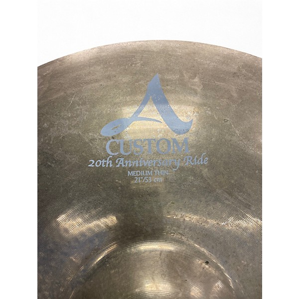 Used Zildjian 21in A Custom 20th Anniversary Ride Cymbal