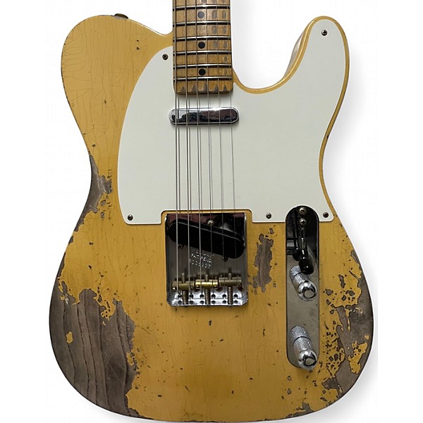 Used Fender 1952 Heavy Relic Telecaster TV Yellow Solid Body Electric Guitar