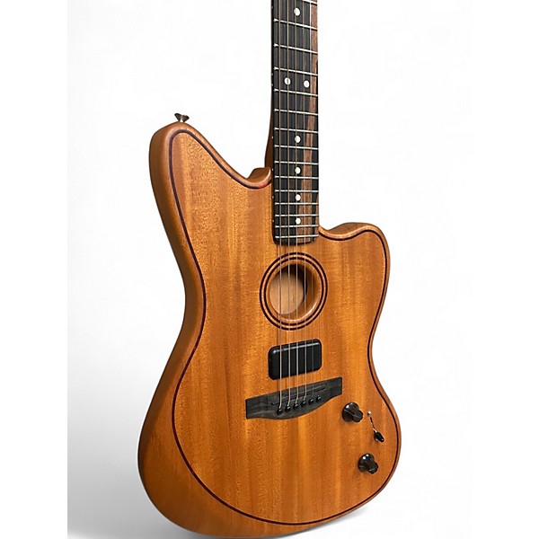 Used Fender ACOUSTASONIC JAZZMASTER Natural Acoustic Electric Guitar