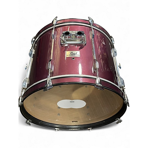 Used 1990s Pearl 6 Piece Export Pro Series Raspberry Lacquer Drum Kit