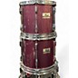Used 1990s Pearl 6 Piece Export Pro Series Raspberry Lacquer Drum Kit