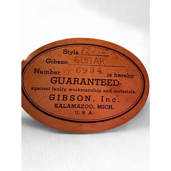 Vintage 1950 Gibson Vintage 1950 Gibson ES175 2 Tone Sunburst Hollow Body Electric Guitar