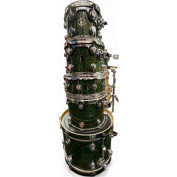 Vintage 1990s DW 5 Piece Collector's Series GREEN MARINE Drum Kit