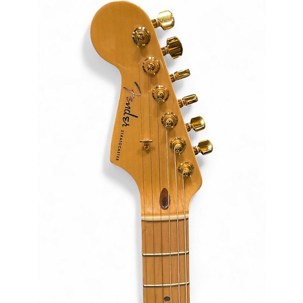 Used 2004 Fender 50th Anniversary Deluxe Stratocaster Left Handed Sunburst Solid Body Electric Guitar