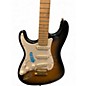 Used 2004 Fender 50th Anniversary Deluxe Stratocaster Left Handed Sunburst Solid Body Electric Guitar