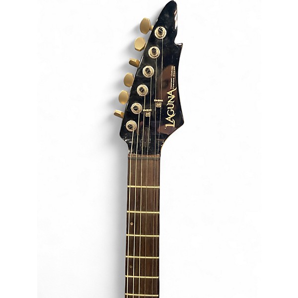 Used Laguna LE422 Black Cherry Solid Body Electric Guitar