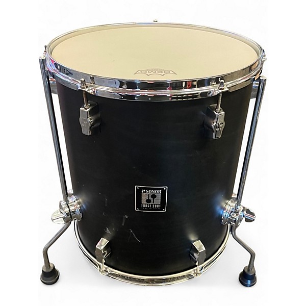 Used SONOR 5 Piece Force 2001 Carbon Black Drum Kit