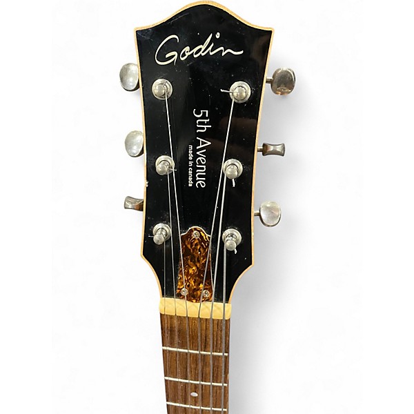 Used Godin 5th Avenue Kingpin P90 Left Handed COGNAC BURST Hollow Body Electric Guitar