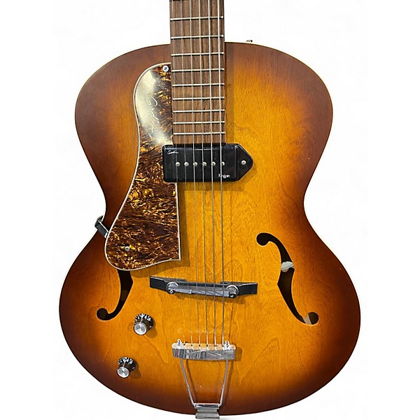 Used Godin 5th Avenue Kingpin P90 Left Handed COGNAC BURST Hollow Body Electric Guitar