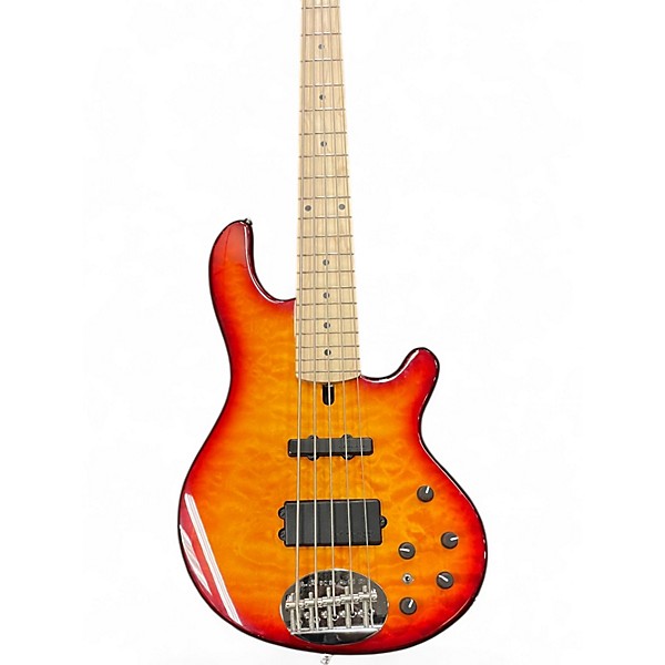 Used Lakland 55-02 Deluxe Skyline Series 5 String 2 Color Sunburst Electric Bass Guitar