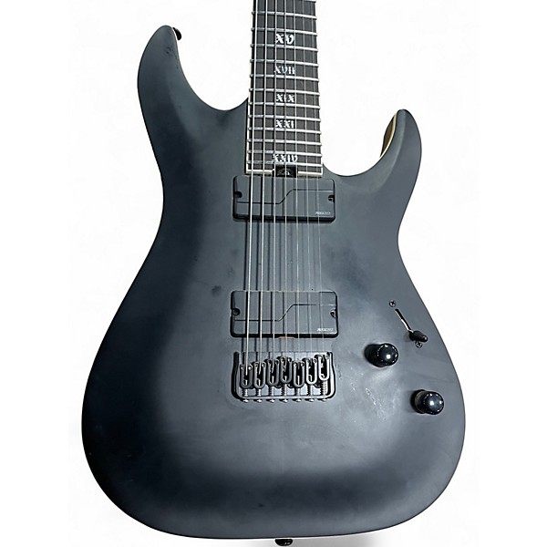 Used Schecter Guitar Research C7 SLS Elite 7 String Black Solid Body Electric Guitar