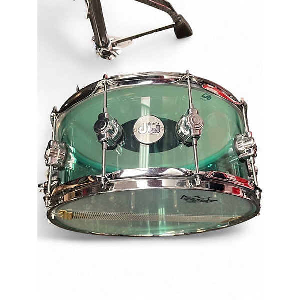 Used DW 14X6.5 Design Series Snare Sea Glass Drum