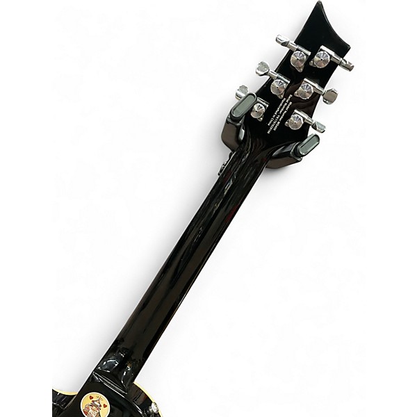 Used B.C. Rich Bronze Series Warlock Black/Flames Solid Body Electric Guitar