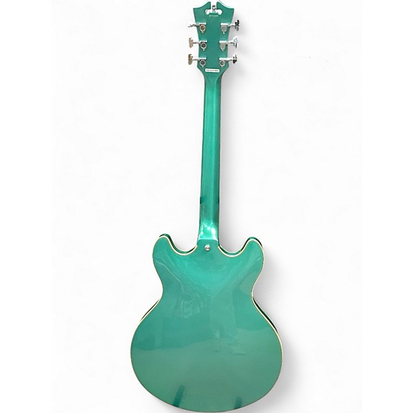Used 2020s D'Angelico Premier Series DC P-90 Ocean Turquoise Hollow Body Electric Guitar