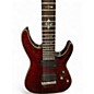 Used Schecter Guitar Research Damien Elite 7 Transparent Red Solid Body Electric Guitar