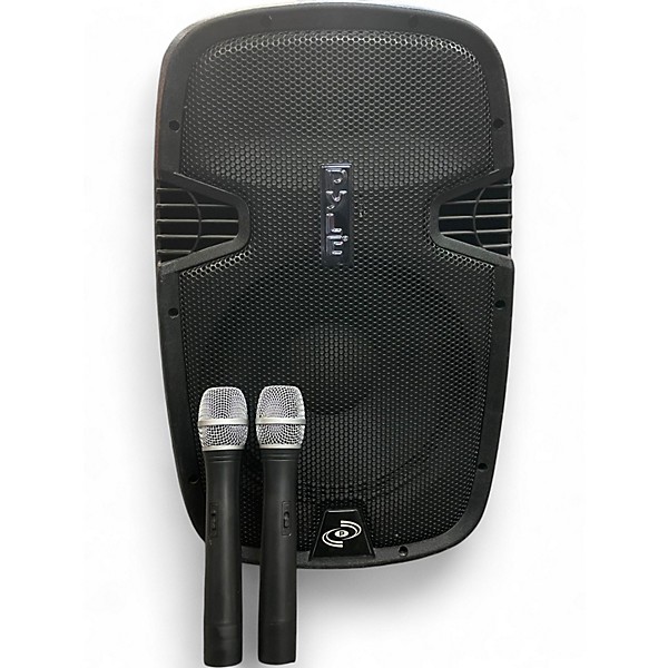 Used Pyle PA SPEAKER W/ 2 WIRELESS MICS Powered Speaker