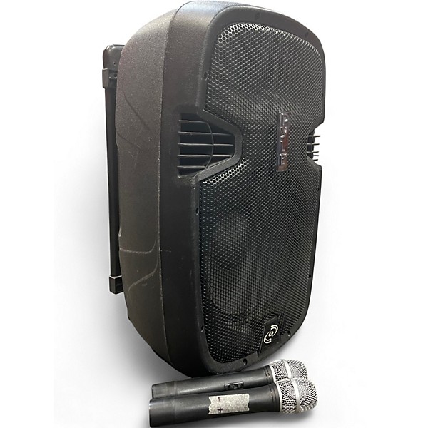 Used Pyle PA SPEAKER W/ 2 WIRELESS MICS Powered Speaker