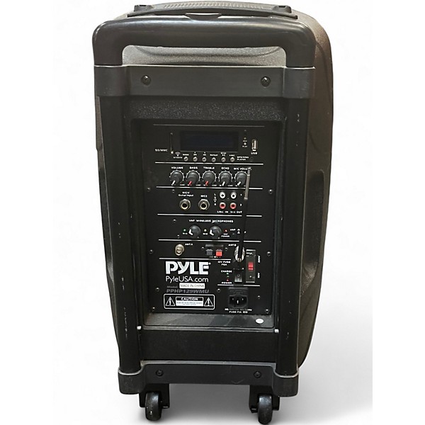 Used Pyle PA SPEAKER W/ 2 WIRELESS MICS Powered Speaker
