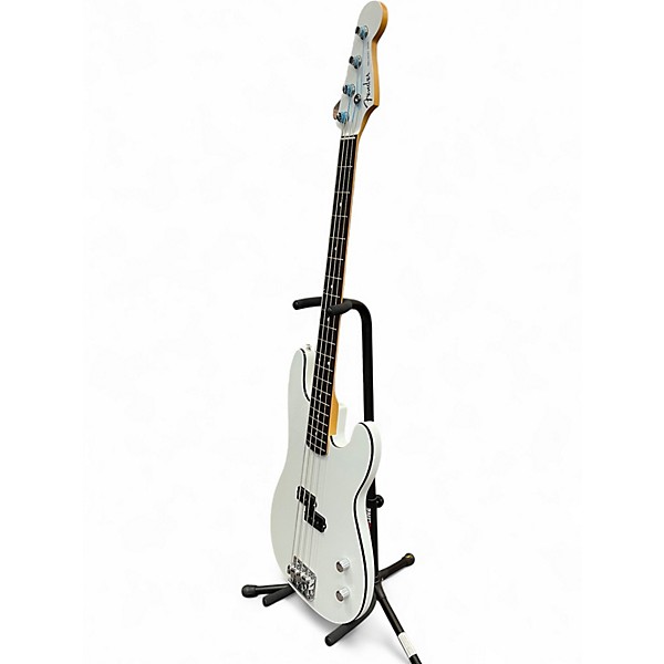 Used Fender precision bass aerodine Alpine White Electric Bass Guitar