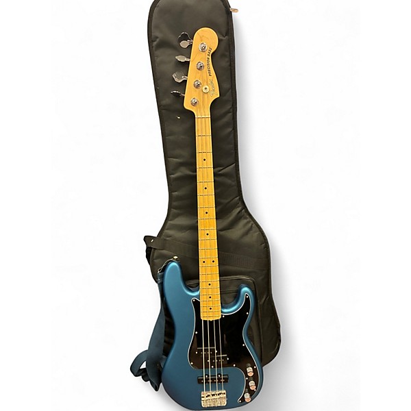 Used Fender American Performer Precision Bass SATIN LAKE PLACID BLUE Electric Bass Guitar