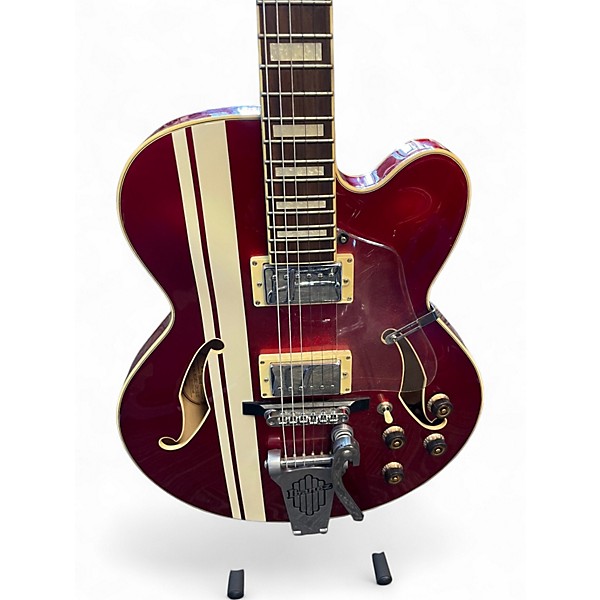 Used Ibanez AFS80T Artcore Candy Apple Red Metallic Hollow Body Electric Guitar