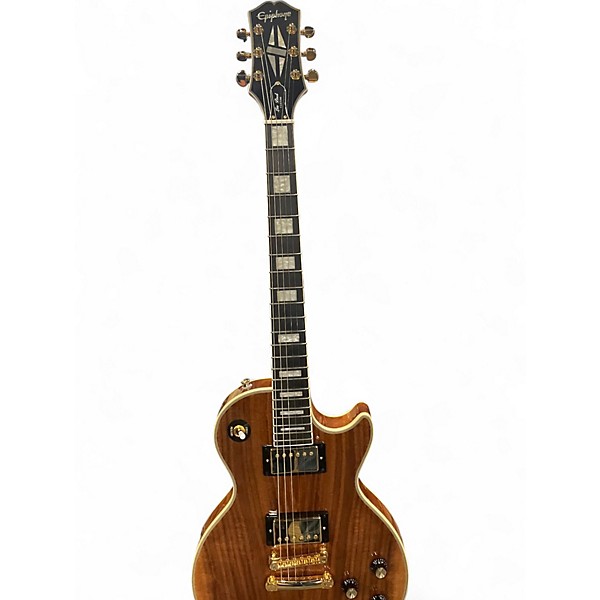 Used Epiphone Les Paul Custom Koa Natural Solid Body Electric Guitar