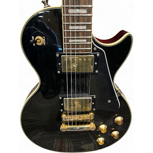 Used Epiphone Les Paul Custom Black Solid Body Electric Guitar