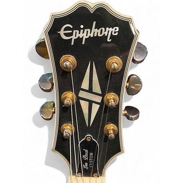 Used Epiphone Les Paul Custom Black Solid Body Electric Guitar