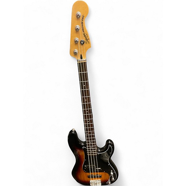 Used Squier Precision Bass 3 Tone Sunburst Electric Bass Guitar