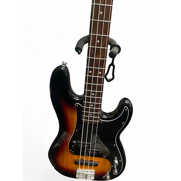 Used Squier Precision Bass 3 Tone Sunburst Electric Bass Guitar