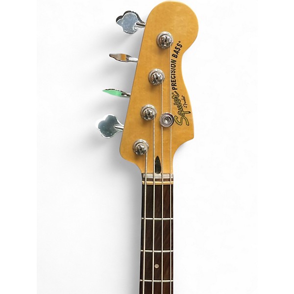 Used Squier Precision Bass 3 Tone Sunburst Electric Bass Guitar