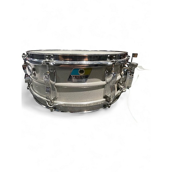 Vintage 1970s Ludwig 14in BLUE OLIVE HAMMERED STEEL Drum