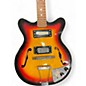 Used Crestwood Semi-Hollow 2 Tone Sunburst Hollow Body Electric Guitar