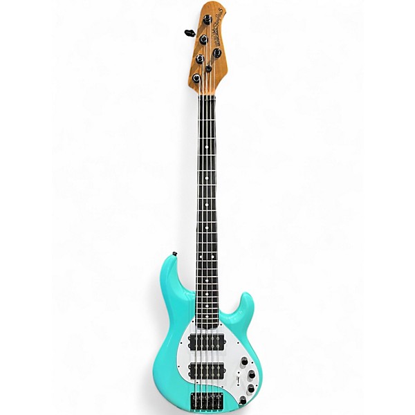 Used Ernie Ball Music Man StingRay 5 Special HH Cruz Teal Electric Bass Guitar