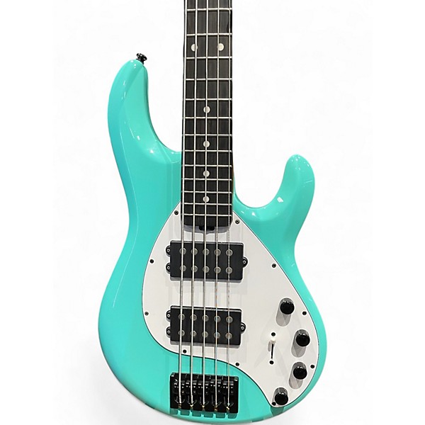Used Ernie Ball Music Man StingRay 5 Special HH Cruz Teal Electric Bass Guitar