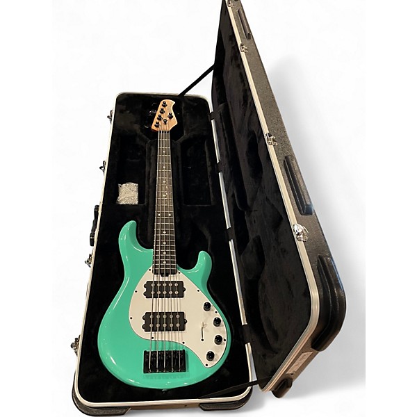 Used Ernie Ball Music Man StingRay 5 Special HH Cruz Teal Electric Bass Guitar