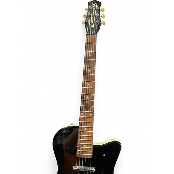 Used Danelectro U2 REISSUE (MISSING PICKGUARD) BLACK Solid Body Electric Guitar