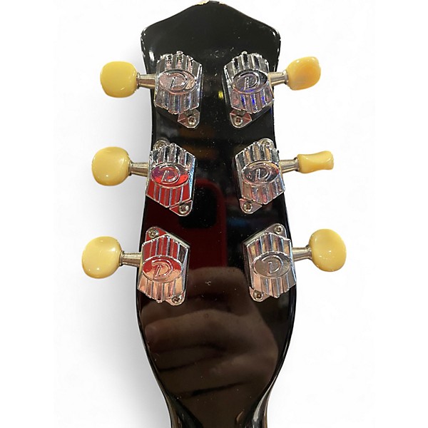 Used Danelectro U2 REISSUE (MISSING PICKGUARD) BLACK Solid Body Electric Guitar