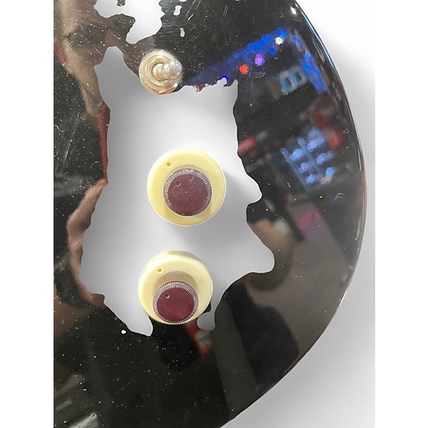 Used Danelectro U2 REISSUE (MISSING PICKGUARD) BLACK Solid Body Electric Guitar