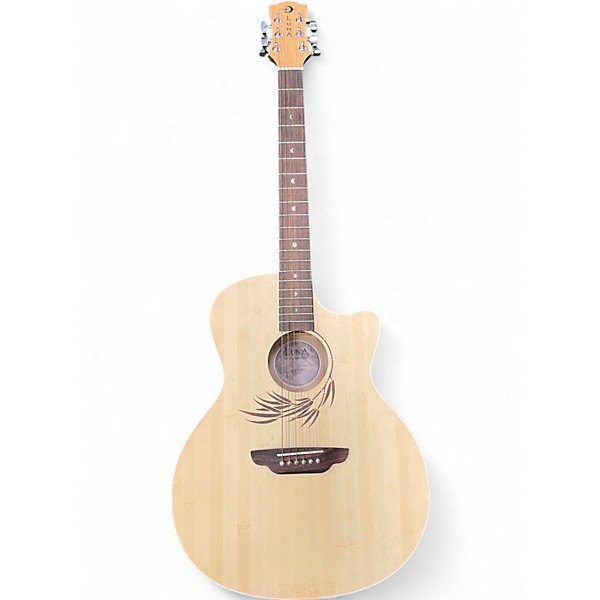 Used Luna Woodland Bamboo Natural Acoustic Guitar