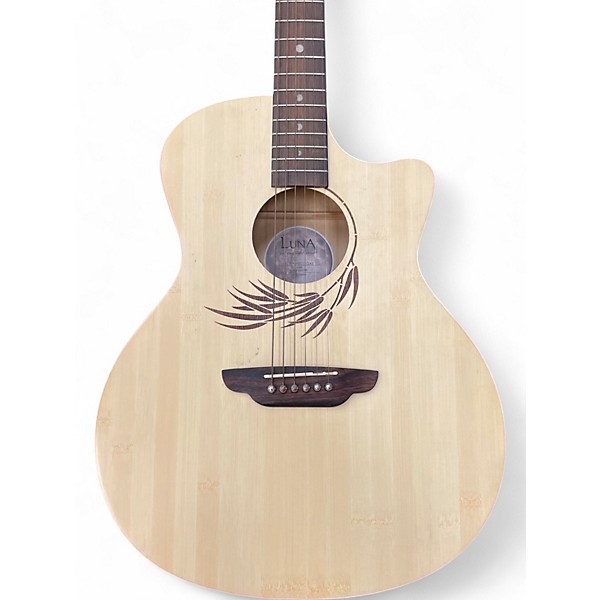 Used Luna Woodland Bamboo Natural Acoustic Guitar