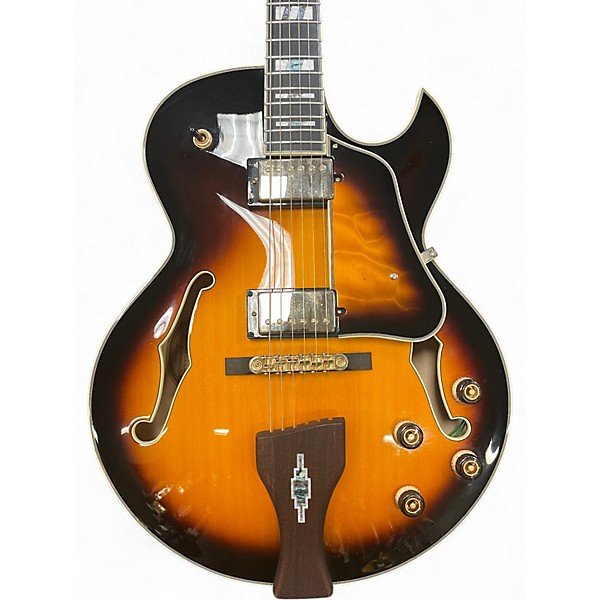 Used Ibanez LGB30 George Benson Signature Vintage Yellow Sunburst Hollow Body Electric Guitar