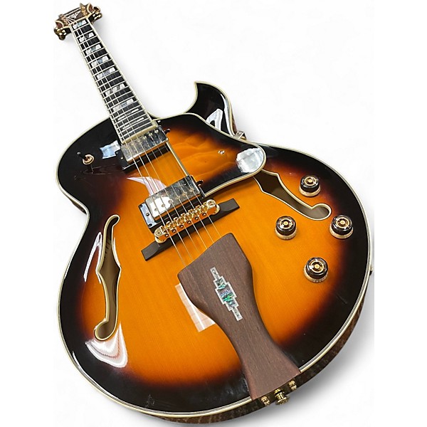 Used Ibanez LGB30 George Benson Signature Vintage Yellow Sunburst Hollow Body Electric Guitar