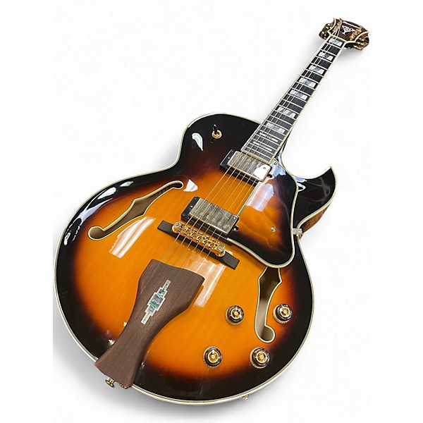 Used Ibanez LGB30 George Benson Signature Vintage Yellow Sunburst Hollow Body Electric Guitar