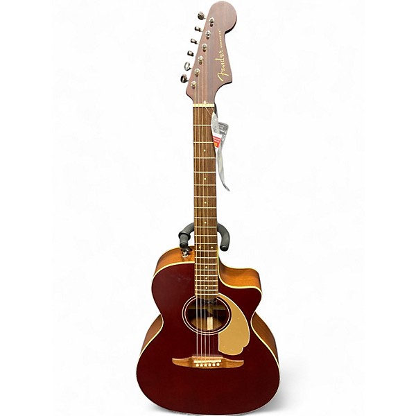 Used Fender Newporter Player Midnight Wine Acoustic Electric Guitar