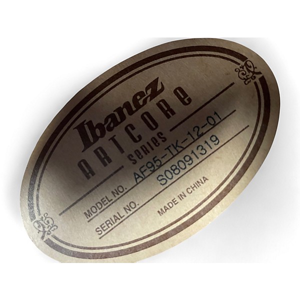 Used Ibanez AF95 Black Hollow Body Electric Guitar